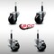 Service Caster 3'' SS Soft Rubber Wheel Swivel 3/4'' Expanding Stem Caster Set 2 Brakes, 4PK SCC-SSEX20S314-SRS-2-TLB-2-34 - alternate 3